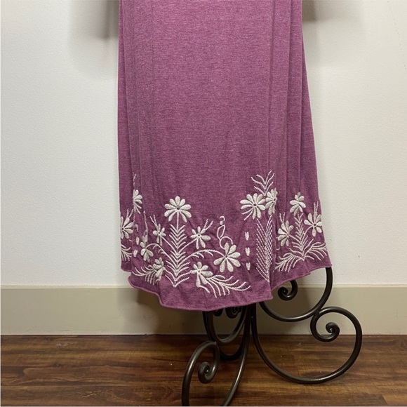 Johnny Was Purple Floral Embroidered Dress - Picture 14 of 16